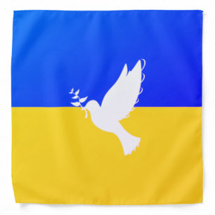 Ukraine Flag Bandana Dove of Peace - Freedom