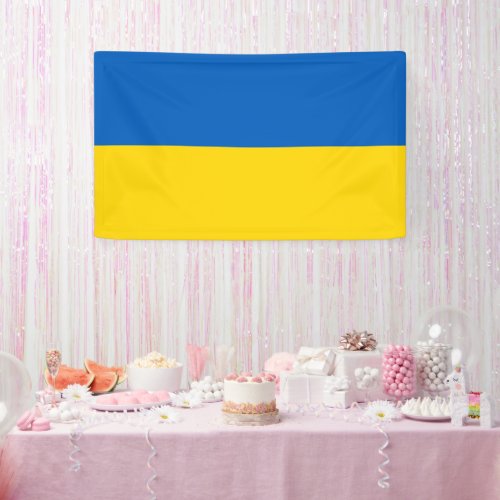 Ukraine flag banner