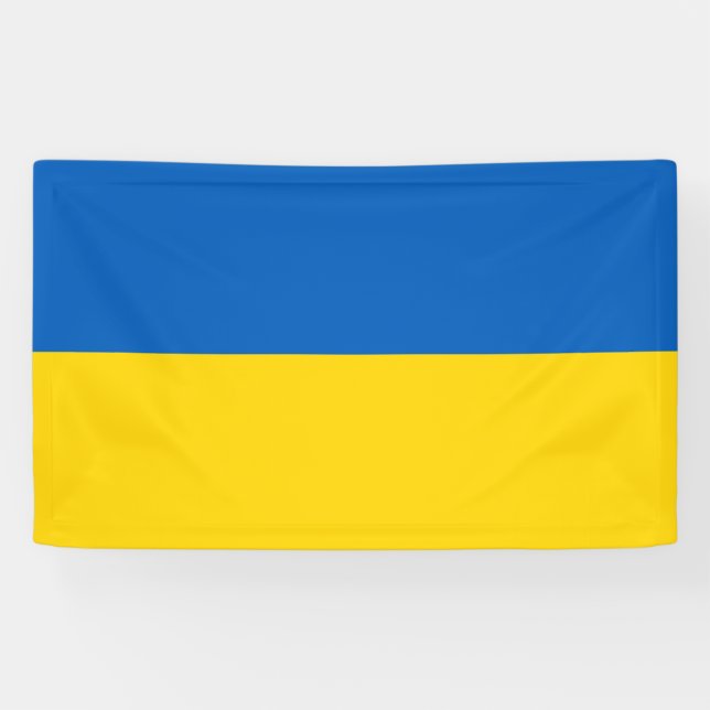 Ukraine Flag Banner (Horizontal)