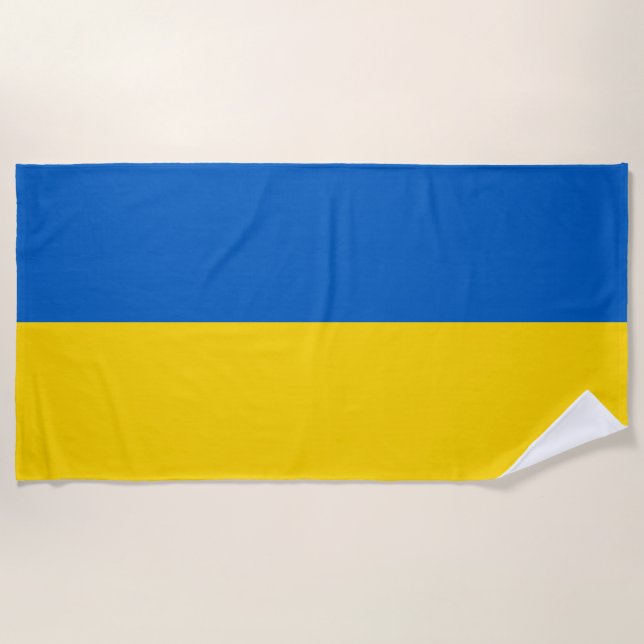 Ukraine flag beach towel (Front)