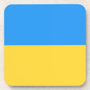 Ukraine flag beverage coaster