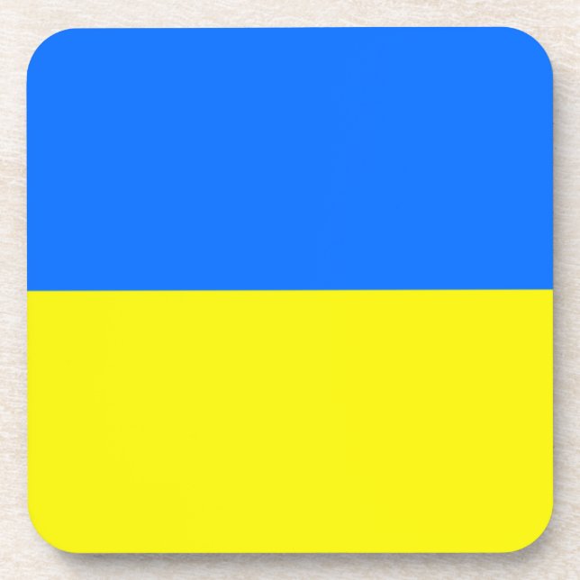 Ukraine Flag Beverage Coaster (Front)