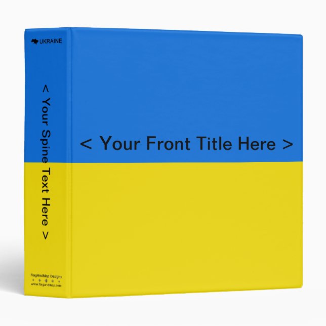 Ukraine Flag Binder (Front/Spine)