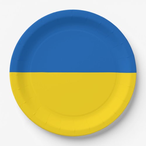 Ukraine Flag Blue and Yellow Paper Plates