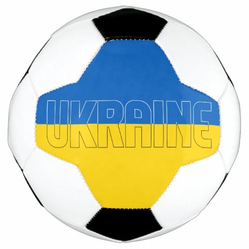 Ukraine Flag Blue Yellow Bicolor Patriotic Soccer Ball