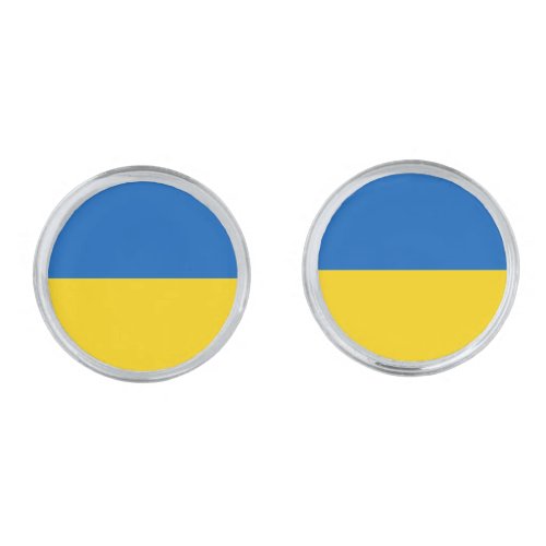 Ukraine Flag Blue Yellow Gold Ukrainian Patriotic Cufflinks