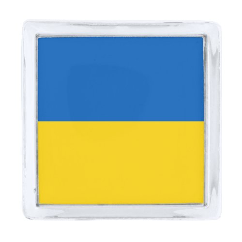Ukraine Flag Blue Yellow Gold Ukrainian Patriotic Silver Finish Lapel Pin