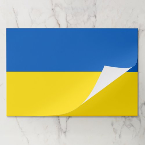 Ukraine flag blue yellow paper placemats