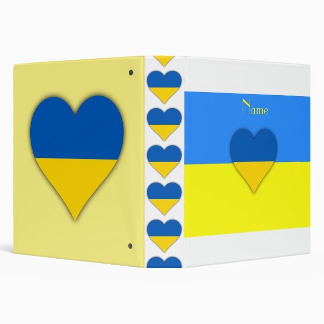 Ukraine Flag Blue Yellow Thunder_Cove  3 Ring Binder (Background)