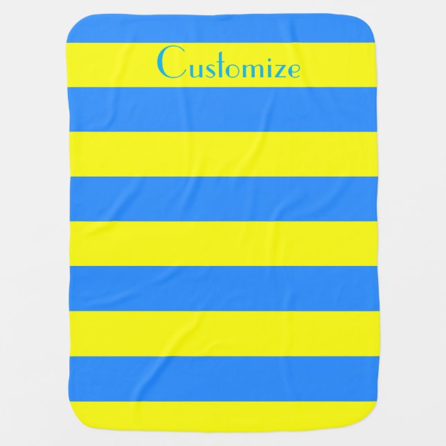 Ukraine Flag Blue Yellow Thunder_Cove Baby Blanket (Front)