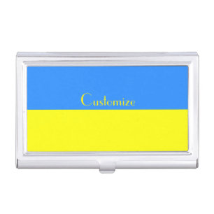 Ukraine Flag Blue Yellow Thunder_Cove Business Card Case