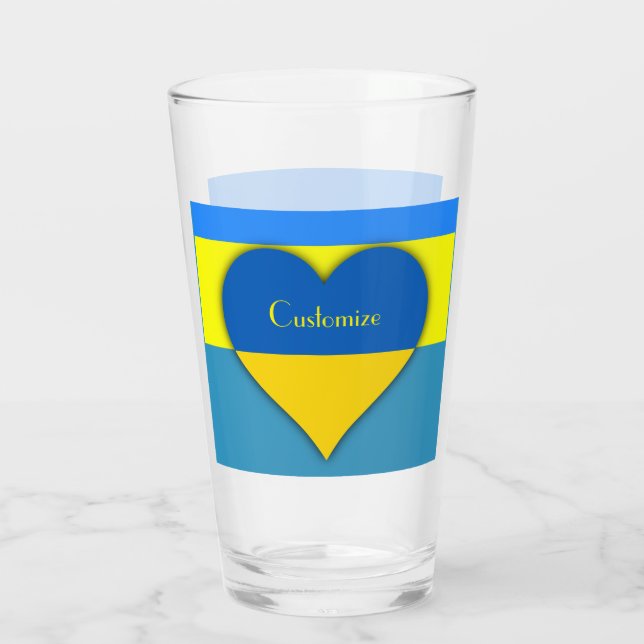 Ukraine Flag Blue Yellow Thunder_Cove  Glass (Back)