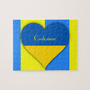 Ukraine Flag Blue Yellow Thunder_Cove Jigsaw Puzzle