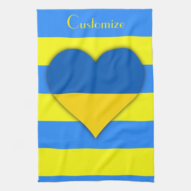 Ukraine Flag Blue Yellow Thunder_Cove  Kitchen Towel (Vertical)