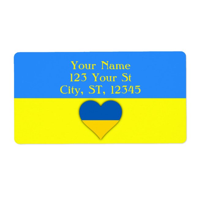 Ukraine Flag Blue Yellow Thunder_Cove   Label (Front)