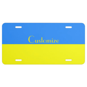 Ukraine Flag Blue Yellow Thunder_Cove  License Pla Plate