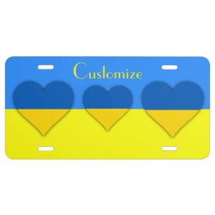 Ukraine Flag Blue Yellow Thunder_Cove License Plate