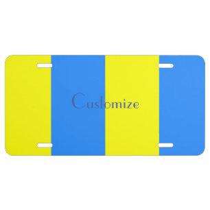 Ukraine Flag Blue Yellow Thunder_Cove License Plate