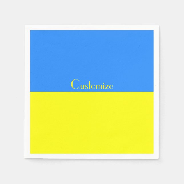 Ukraine Flag Blue Yellow Thunder_Cove Napkins (Front)