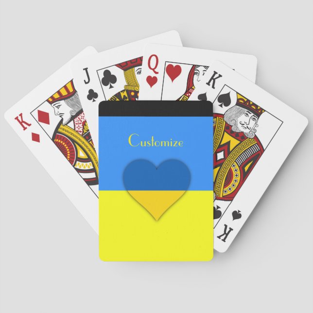 Ukraine Flag Blue Yellow Thunder_Cove  Poker Cards (Back)