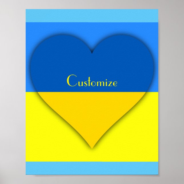 Ukraine Flag Blue Yellow Thunder_Cove  Poster (Front)