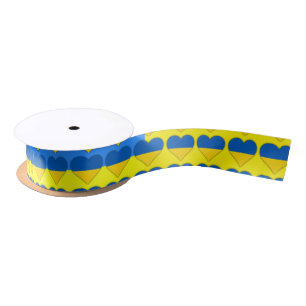 Ukraine Flag Blue Yellow Thunder_Cove Satin Ribbon