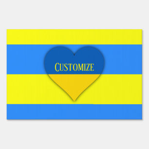 Ukraine Flag Blue Yellow Thunder_Cove Sign