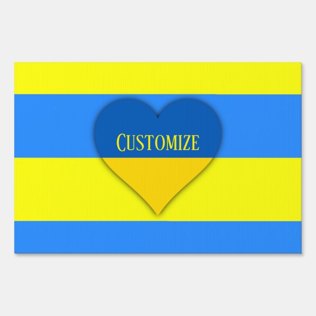 Ukraine Flag Blue Yellow Thunder_Cove Sign (Front)