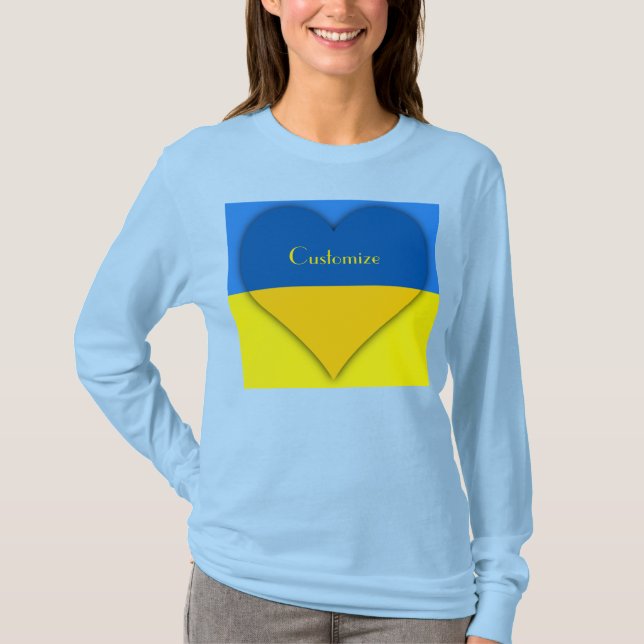 Ukraine Flag Blue Yellow Thunder_Cove T-Shirt (Front)