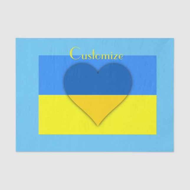 Ukraine Flag Blue Yellow Thunder_Cove Tissue Paper (Front)