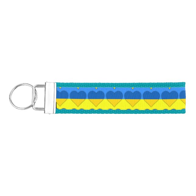Ukraine Flag Blue Yellow Thunder_Cove  Wrist Keychain (Keys on Left)