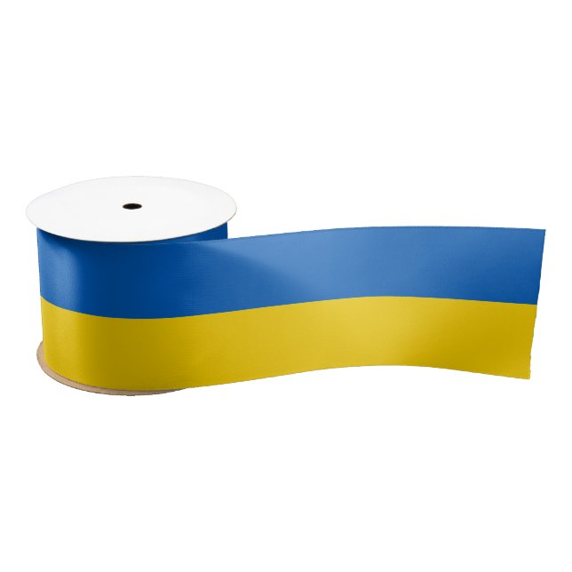 Ukraine Flag Blue Yellow Ukrainian Patriotic Satin Ribbon (Spool)