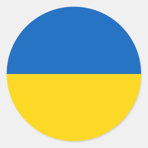 Ukraine Flag Blue Yellow Ukrainian Solidarity  Classic Round Sticker