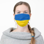 Ukraine Flag Blue Yellow Ukrainian Support Adult Cloth Face Mask (Worn)