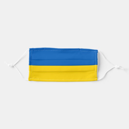 Ukraine Flag Blue Yellow Ukrainian Support Adult Cloth Face Mask (Front, Folded)