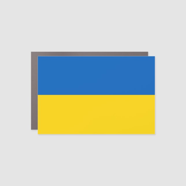 Ukraine Flag Blue Yellow Ukrainian Support  Car Magnet (Front)