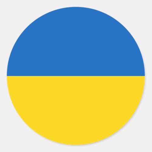 Ukraine Flag Blue Yellow Ukrainian Support Classic Round Sticker