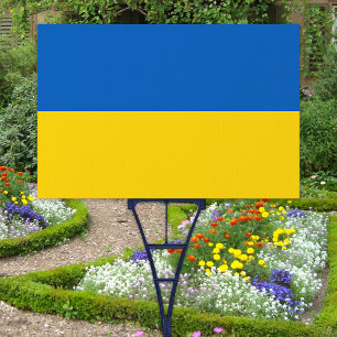 Ukraine Flag Blue Yellow Ukrainian Support Yard Sign