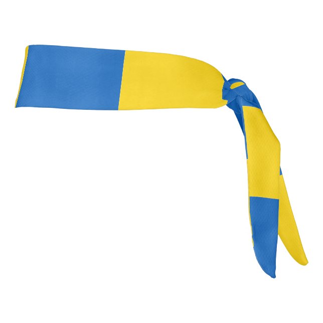 Ukraine Flag Blue Yellow Ukrainian Tie Headband (Rotate 90)