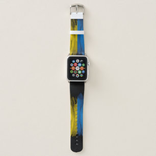 Ukraine flag brush stroke, national flag apple watch band