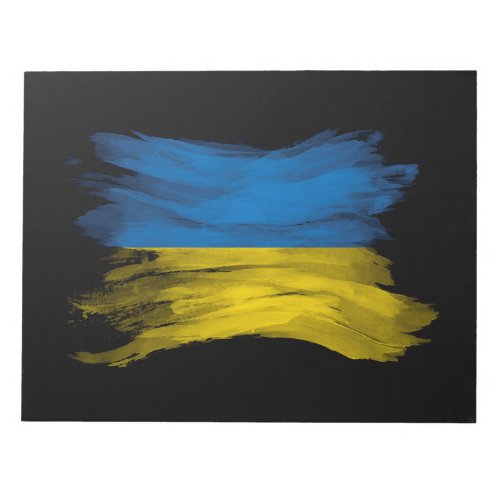 Ukraine flag brush stroke national flag notepad