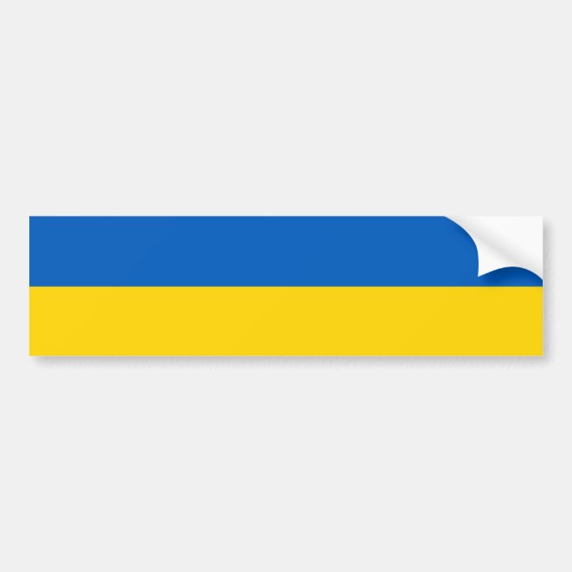Ukraine Flag Bumper Sticker (Front)
