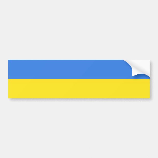 Ukraine Flag Bumper Stickers Support Freedom (Front)