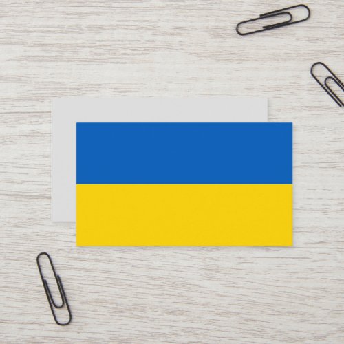 Ukraine flag business card