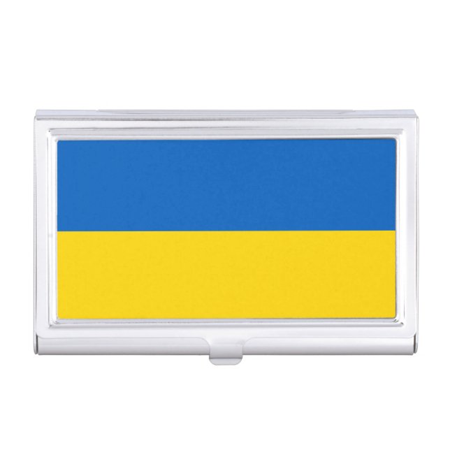 Ukraine Flag Business Card Case (Front)