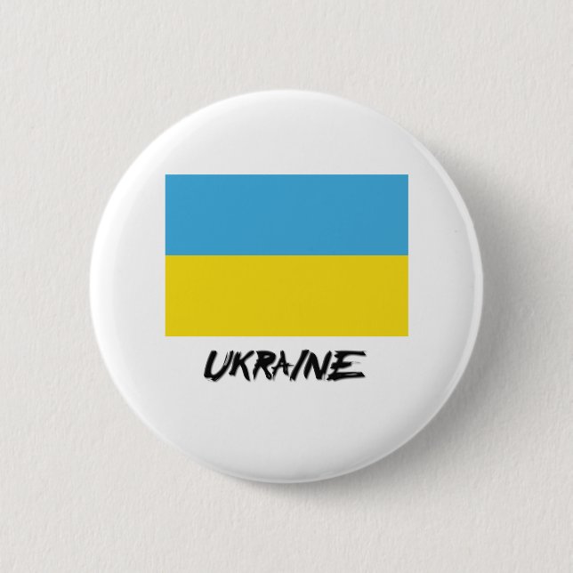 Ukraine Flag Button (Front)