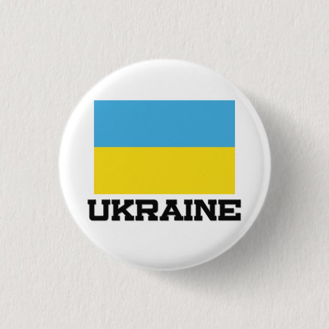 Ukraine Flag Button (Front)