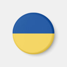 UKRAINE FLAG BUTTON MAGNET