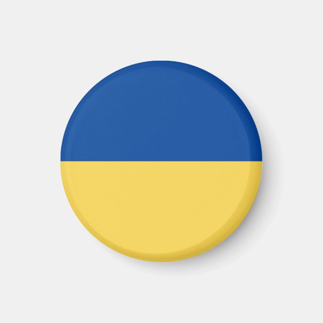 UKRAINE FLAG BUTTON MAGNET (Front)