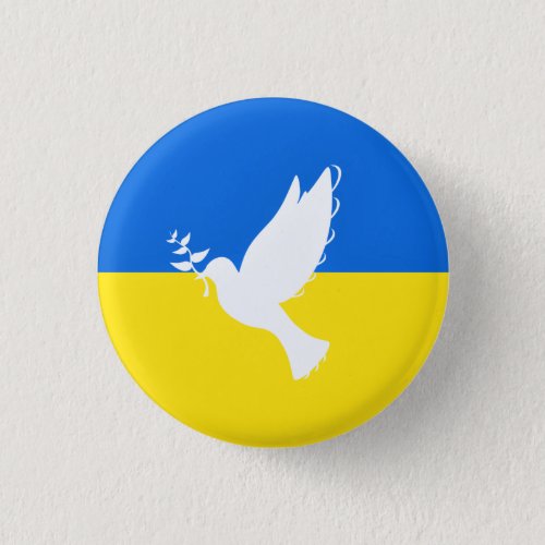 Ukraine Flag Button Peace Dove _ Freedom